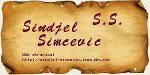 Sinđel Simčević vizit kartica